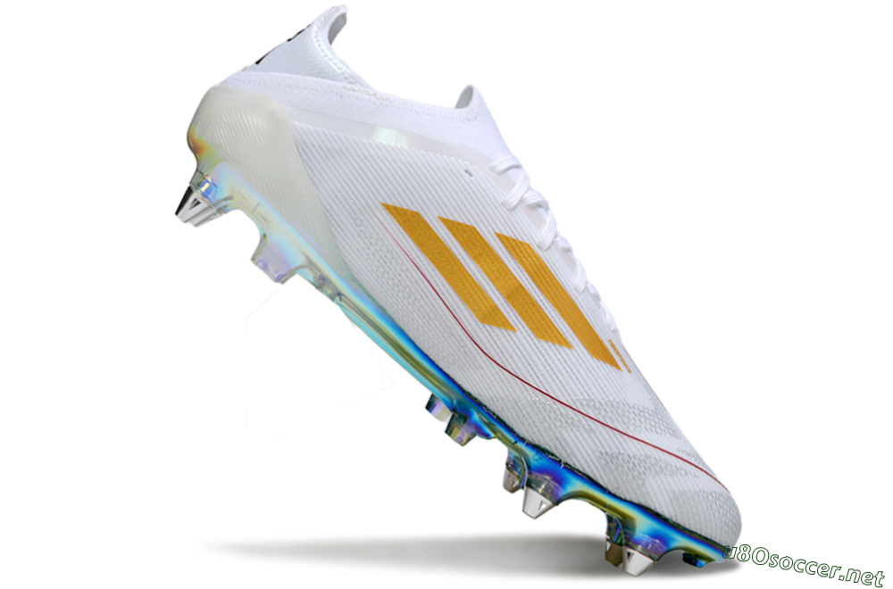 Men's Adidas F50 Elite SG Football Boots - White/Green/Gold 4