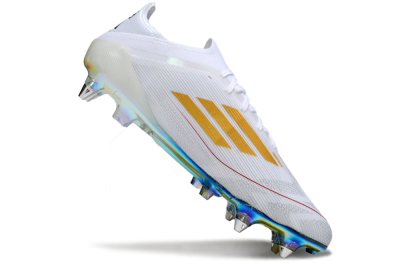 Men's Adidas F50 Elite SG Football Boots - White/Green/Gold