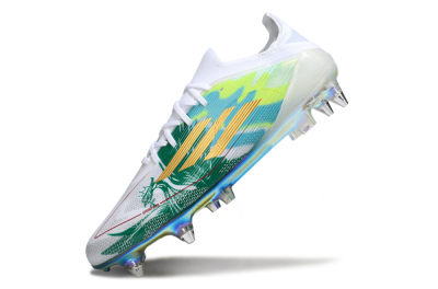 Men's Adidas F50 Elite SG Football Boots - White/Green/Gold
