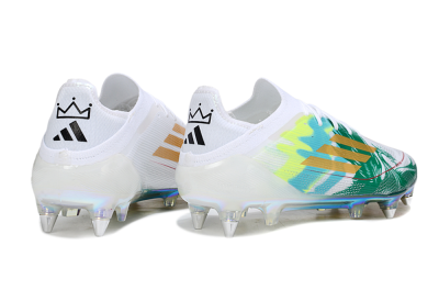 Men's Adidas F50 Elite SG Football Boots - White/Green/Gold