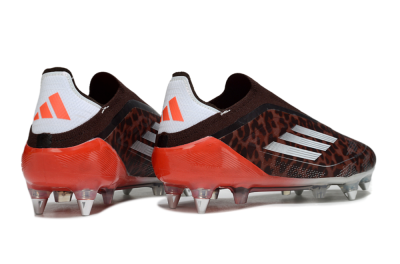 Men's Adidas F50 Elite Laceless SG Football Boots - Leopard/Red/Silver