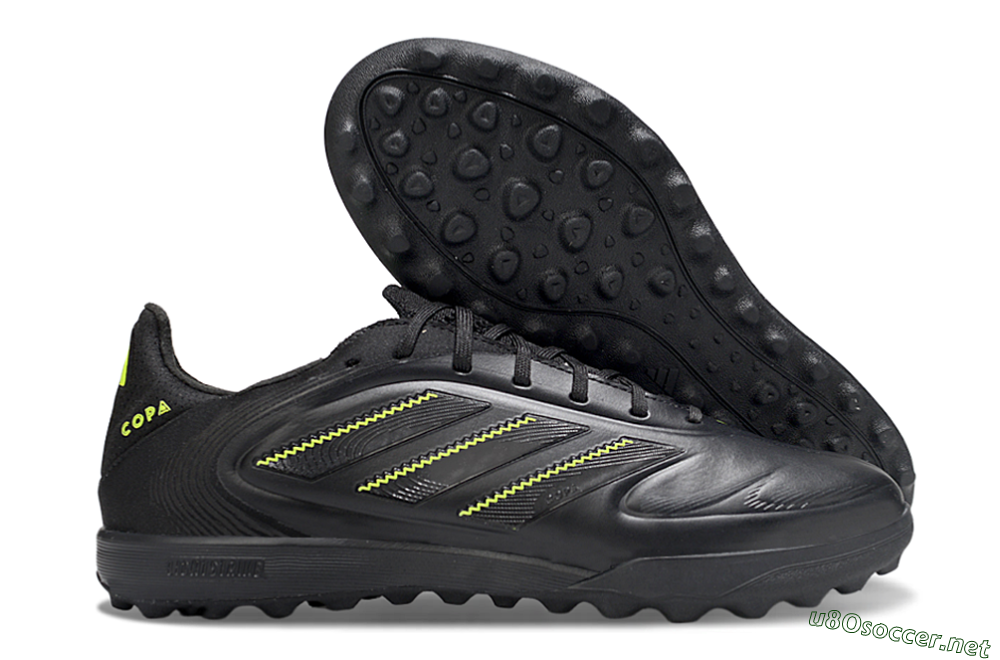 Men's Adidas Copa Pure 2 TF Football Shoes - Black/Yellow 2