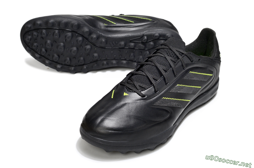 Men's Adidas Copa Pure 2 TF Football Shoes - Black/Yellow 3