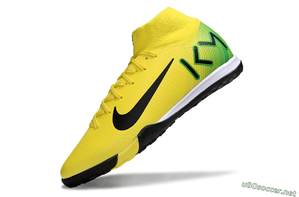 Unisex Nike Air Zoom Mercurial Superfly 10 Elite TF Football Shoes - Yellow/Black/Green 5