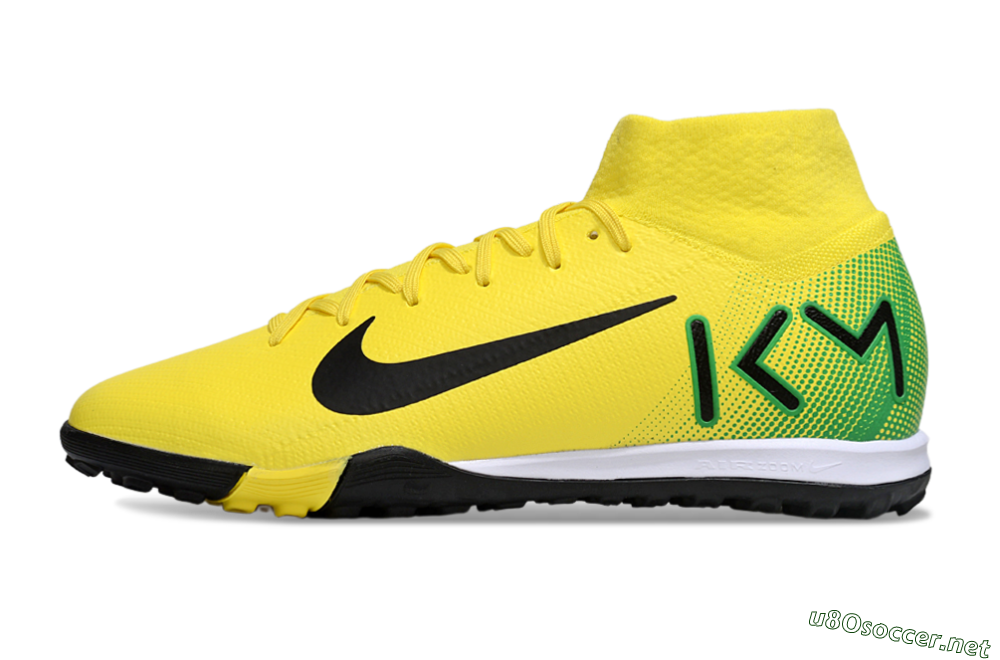 Unisex Nike Air Zoom Mercurial Superfly 10 Elite TF Football Shoes - Yellow/Black/Green 0