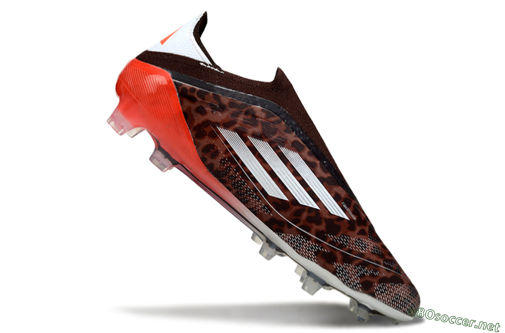 Unisex Adidas F50 Elite Laceless FG Football Boots - Leopard/Red/Silver 4