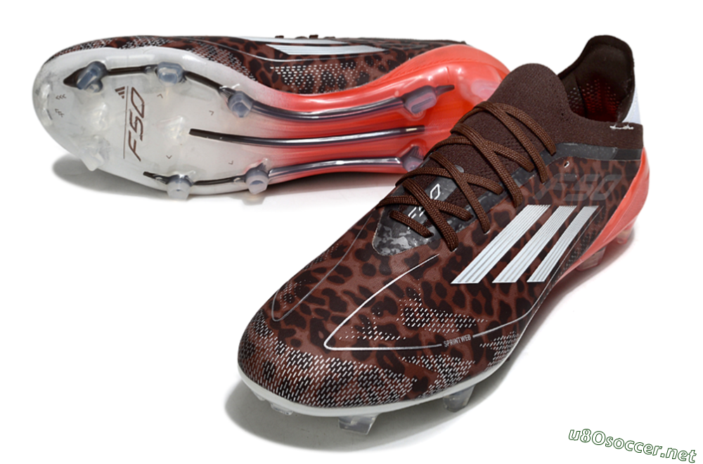 Unisex Adidas F50 Elite FG Football Boots - Leopard/Red/Silver 3