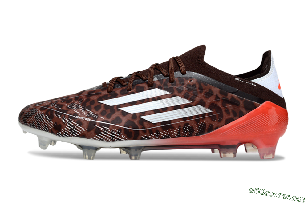 Unisex Adidas F50 Elite FG Football Boots - Leopard/Red/Silver 0