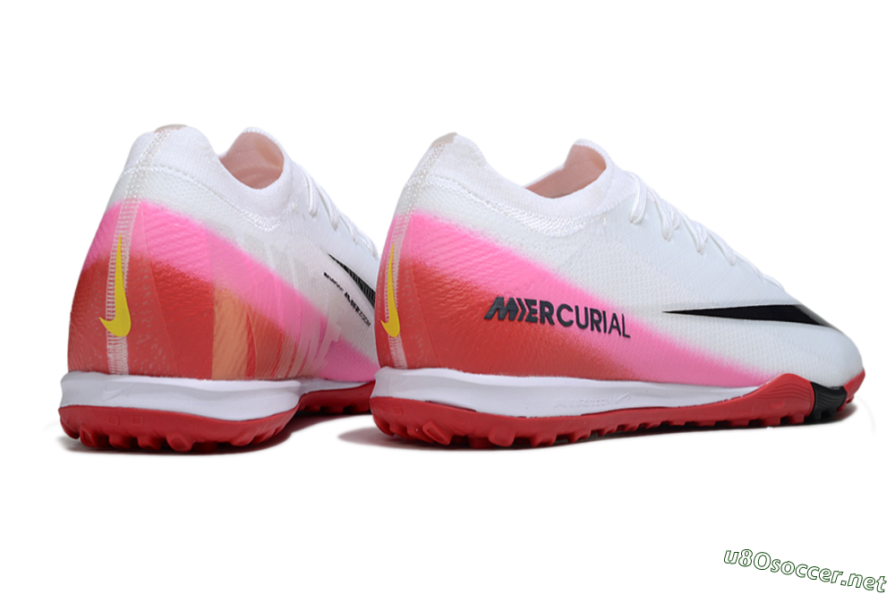 Unisex Nike Air Zoom Mercurial Vapor 16 Elite TF Football Shoes - White/Black/Red 6
