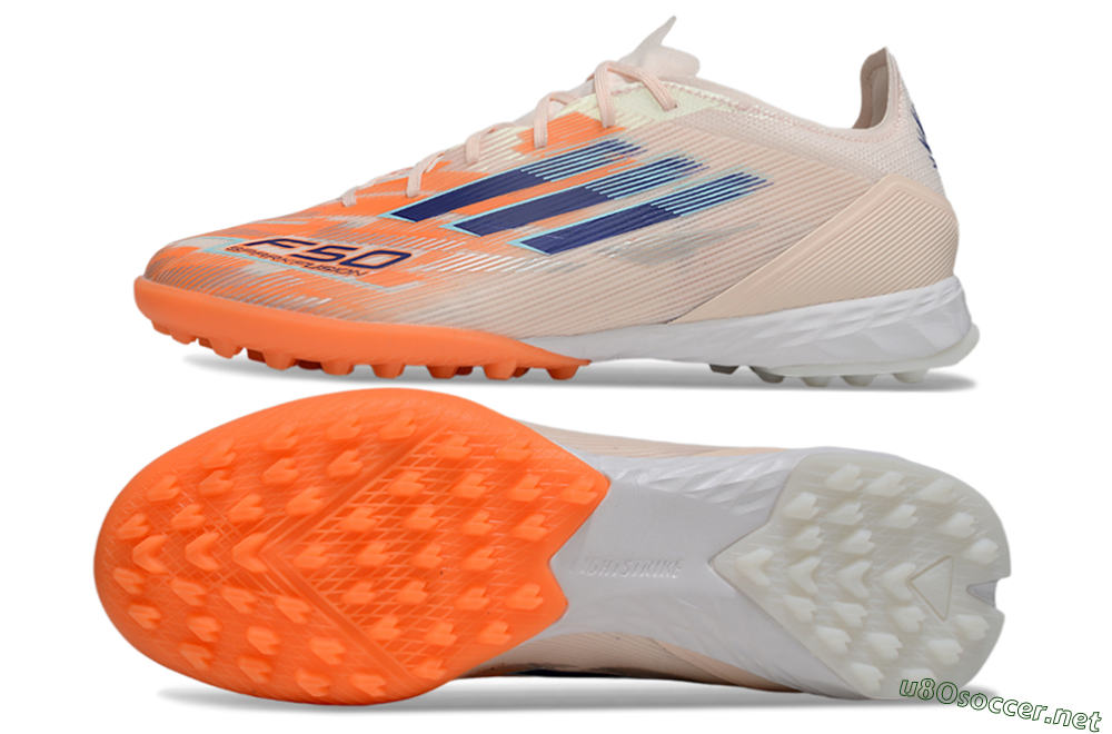 Unisex Adidas F50 Pro TF Football Shoes - Pink/Orange/Blue 1