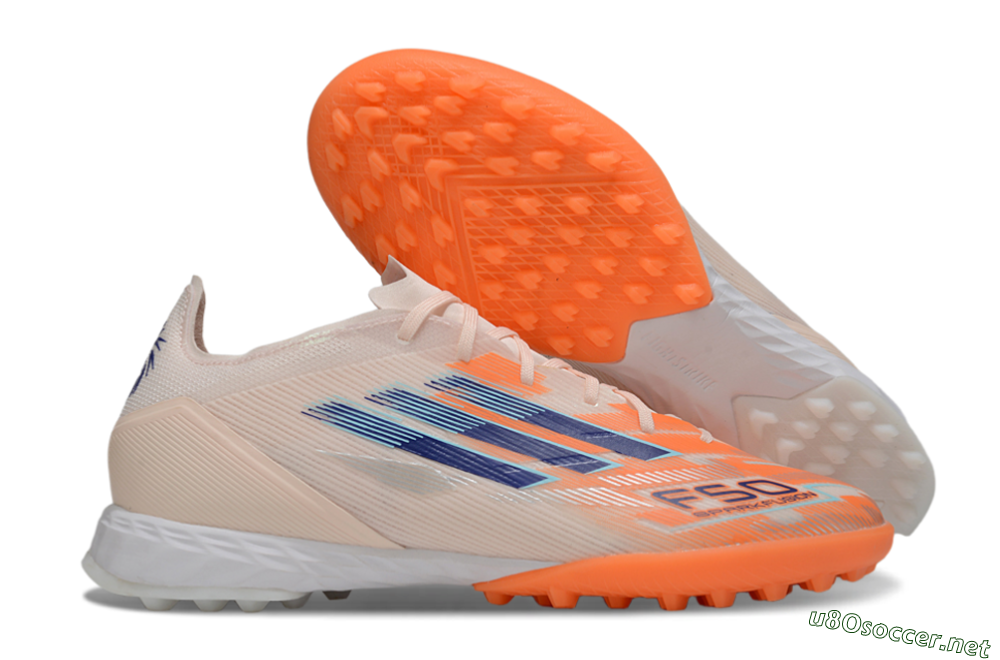 Unisex Adidas F50 Pro TF Football Shoes - Pink/Orange/Blue 2