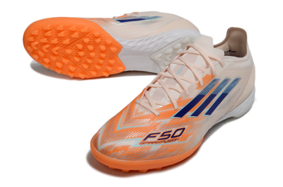 Unisex Adidas F50 Pro TF Football Shoes - Pink/Orange/Blue