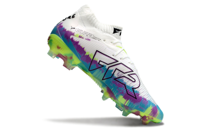 Unisex Puma Future 8 Ultimate FG Football Boots - White/Purple/Yellow/Blue