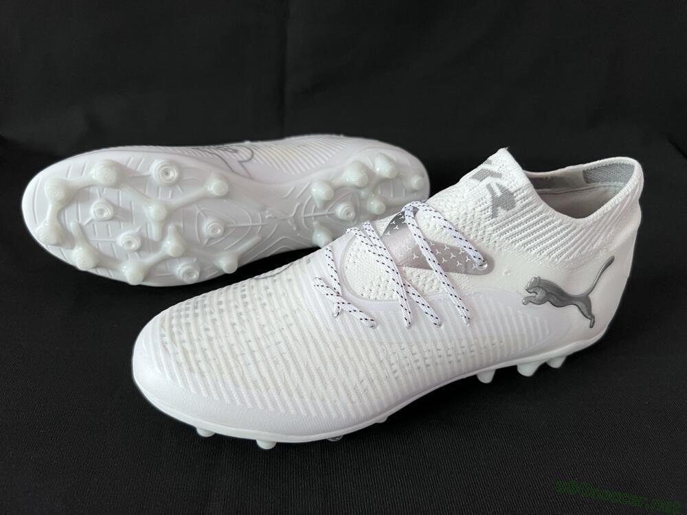 Men's Puma Future 8 Ultimate AG Football Boots - Beige/Black/White