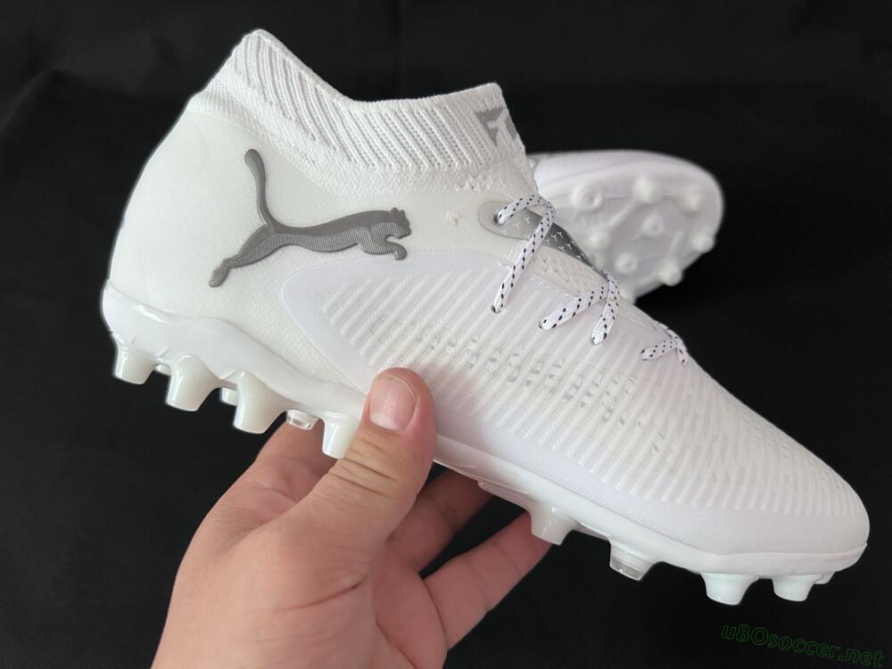 Men's Puma Future 8 Ultimate AG Football Boots - Beige/Black/White