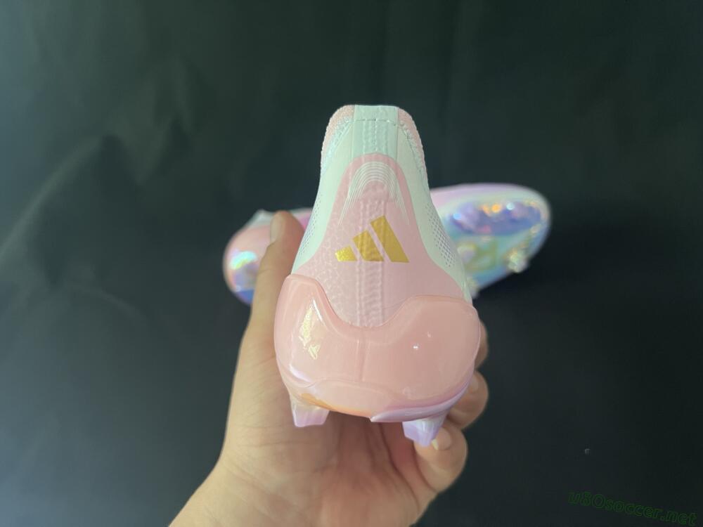 Unisex Adidas Predator 25 Elite Laceless FG Football Boots - Pink/Purple/Gold