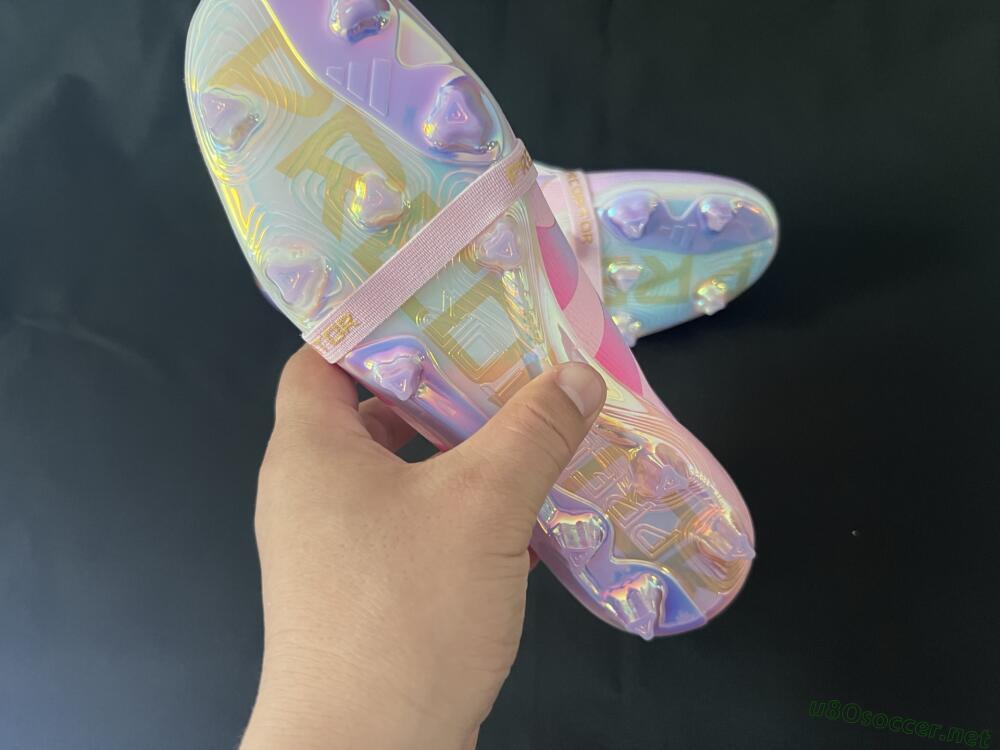 Unisex Adidas Predator 25 Elite Foldover Tongue FG Football Boots - Pink/Purple/Gold