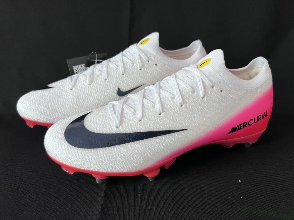Men's Nike Air Zoom Mercurial Vapor 16 Elite SG Football Boots - White/Black/Red