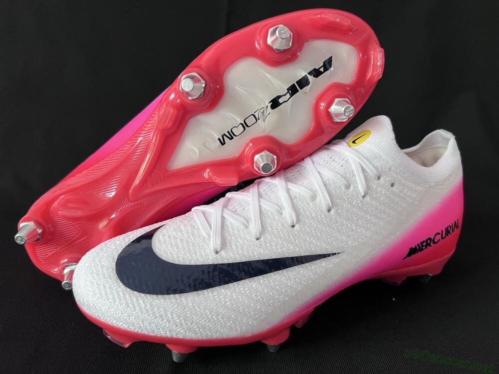 Men's Nike Air Zoom Mercurial Vapor 16 Elite SG Football Boots - White/Black/Red