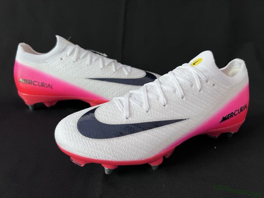 Men's Nike Air Zoom Mercurial Vapor 16 Elite SG Football Boots - White/Black/Red