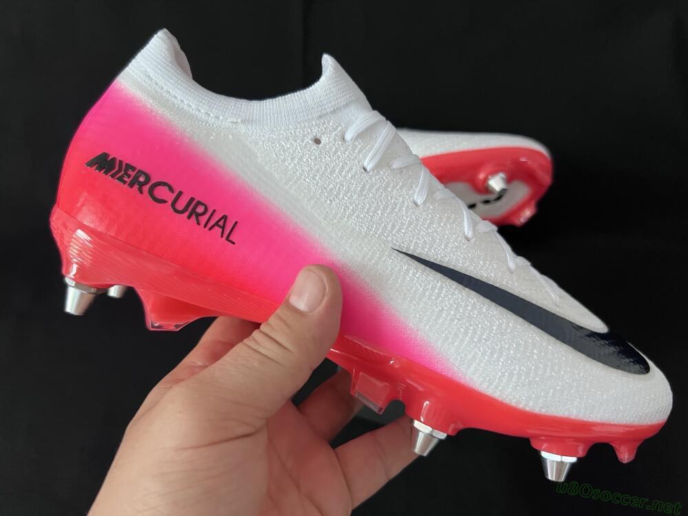 Men's Nike Air Zoom Mercurial Vapor 16 Elite SG Football Boots - White/Black/Red