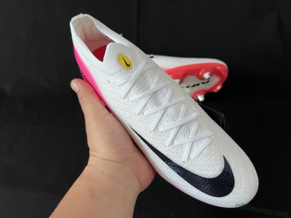 Men's Nike Air Zoom Mercurial Vapor 16 Elite SG Football Boots - White/Black/Red
