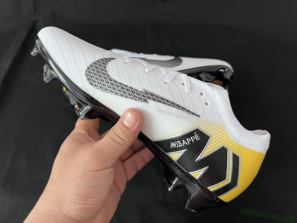Unisex KM x Nike Air Zoom Mercurial Vapor 16 Elite FG Football Boots - White/Black/Yellow