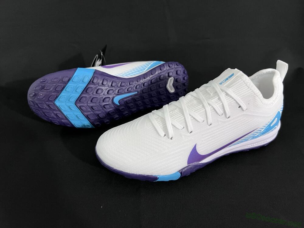 Unisex Nike Air Zoom Mercurial Vapor 16 Pro TF Football Shoes - White/Purple/Jade