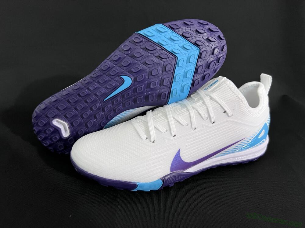 Unisex Nike Air Zoom Mercurial Vapor 16 Pro TF Football Shoes - White/Purple/Jade