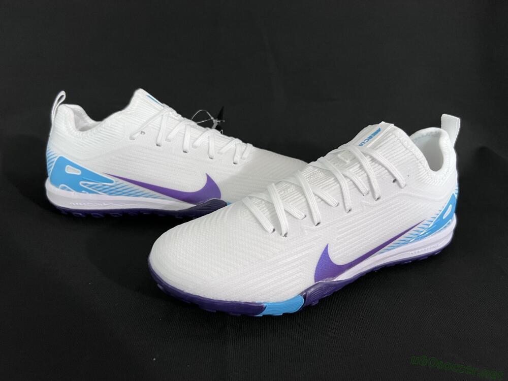 Unisex Nike Air Zoom Mercurial Vapor 16 Pro TF Football Shoes - White/Purple/Jade