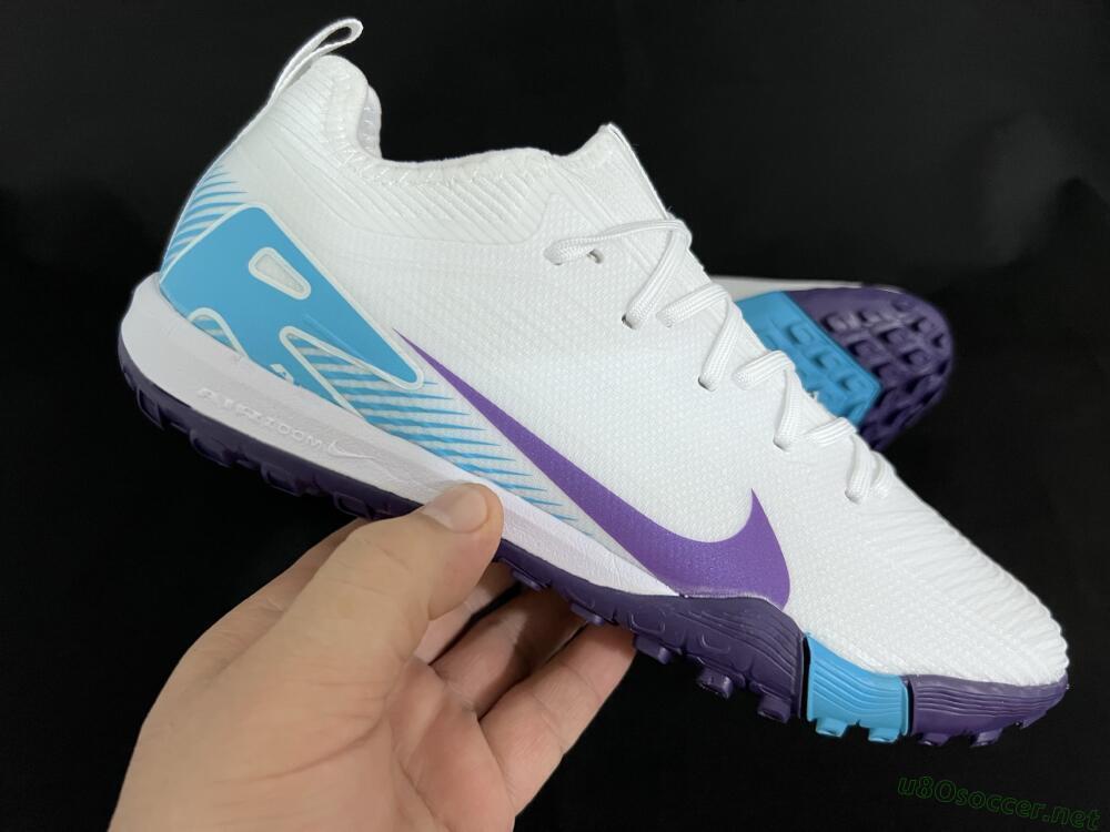 Unisex Nike Air Zoom Mercurial Vapor 16 Pro TF Football Shoes - White/Purple/Jade