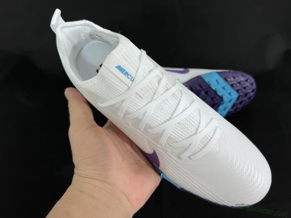 Unisex Nike Air Zoom Mercurial Vapor 16 Pro TF Football Shoes - White/Purple/Jade