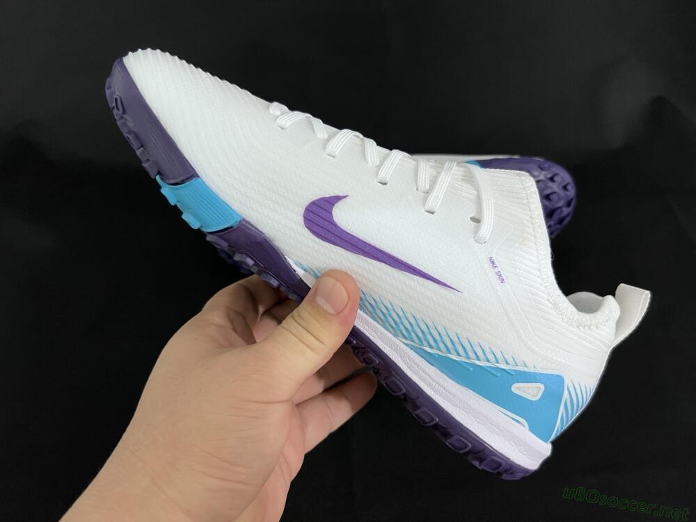 Unisex Nike Air Zoom Mercurial Vapor 16 Pro TF Football Shoes - White/Purple/Jade