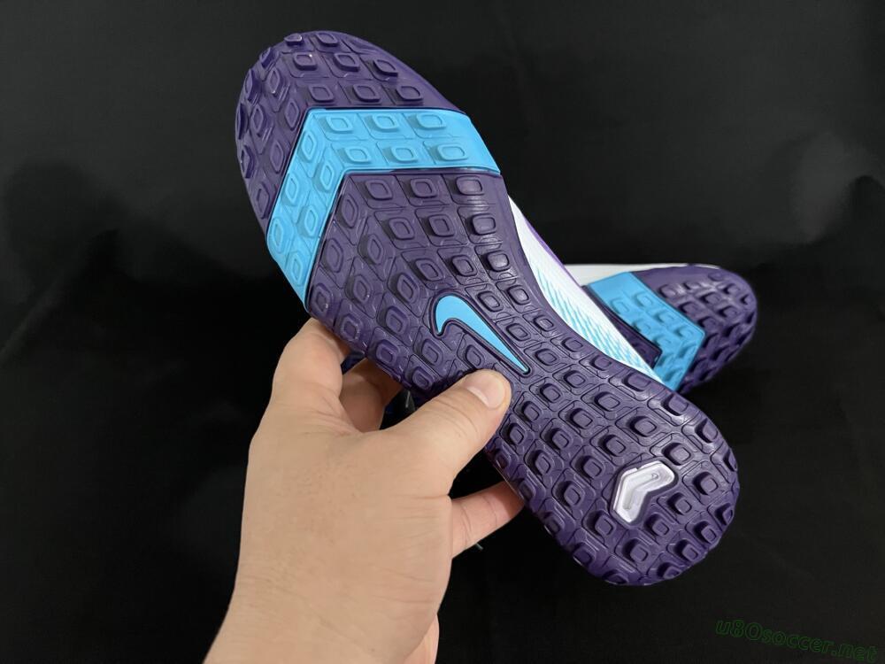 Unisex Nike Air Zoom Mercurial Vapor 16 Pro TF Football Shoes - White/Purple/Jade