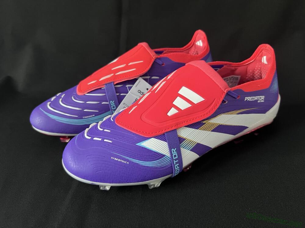 Unisex Adidas Predator 25 Elite Foldover Tongue FG Football Boots - Blue/White/Red