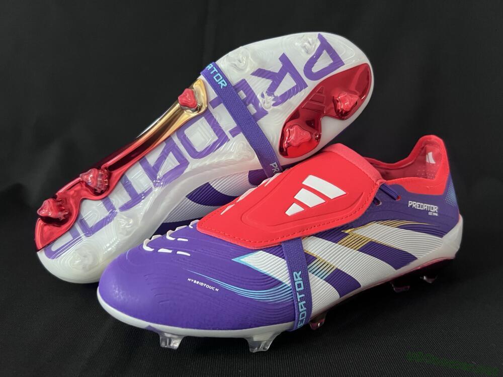 Unisex Adidas Predator 25 Elite Foldover Tongue FG Football Boots - Blue/White/Red