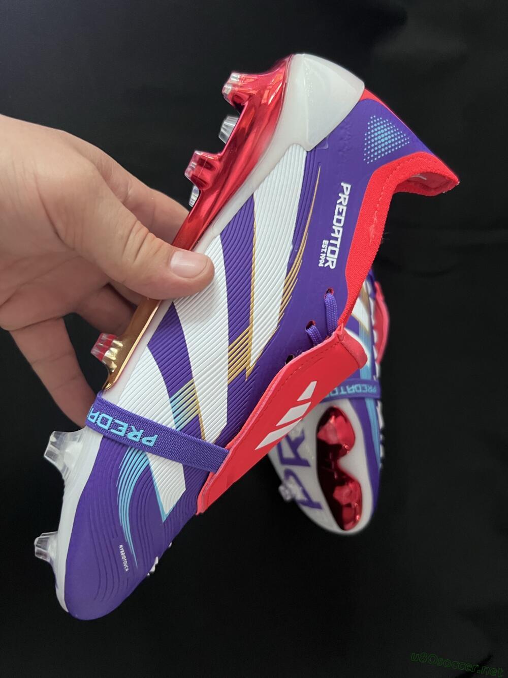 Unisex Adidas Predator 25 Elite Foldover Tongue FG Football Boots - Blue/White/Red