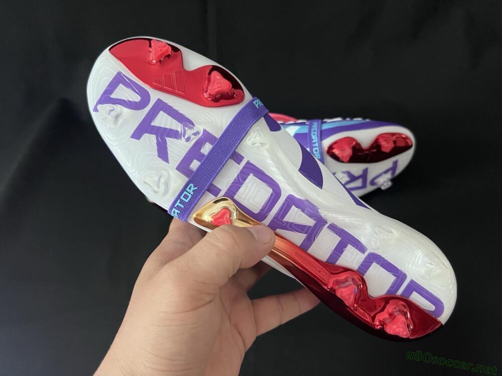 Unisex Adidas Predator 25 Elite Foldover Tongue FG Football Boots - Blue/White/Red