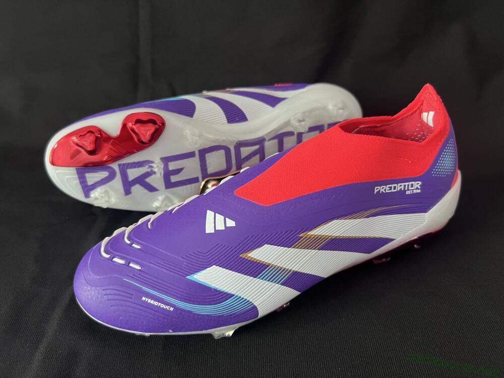 Unisex Adidas Predator 25 Elite Laceless FG Football Boots - Blue/White/Red