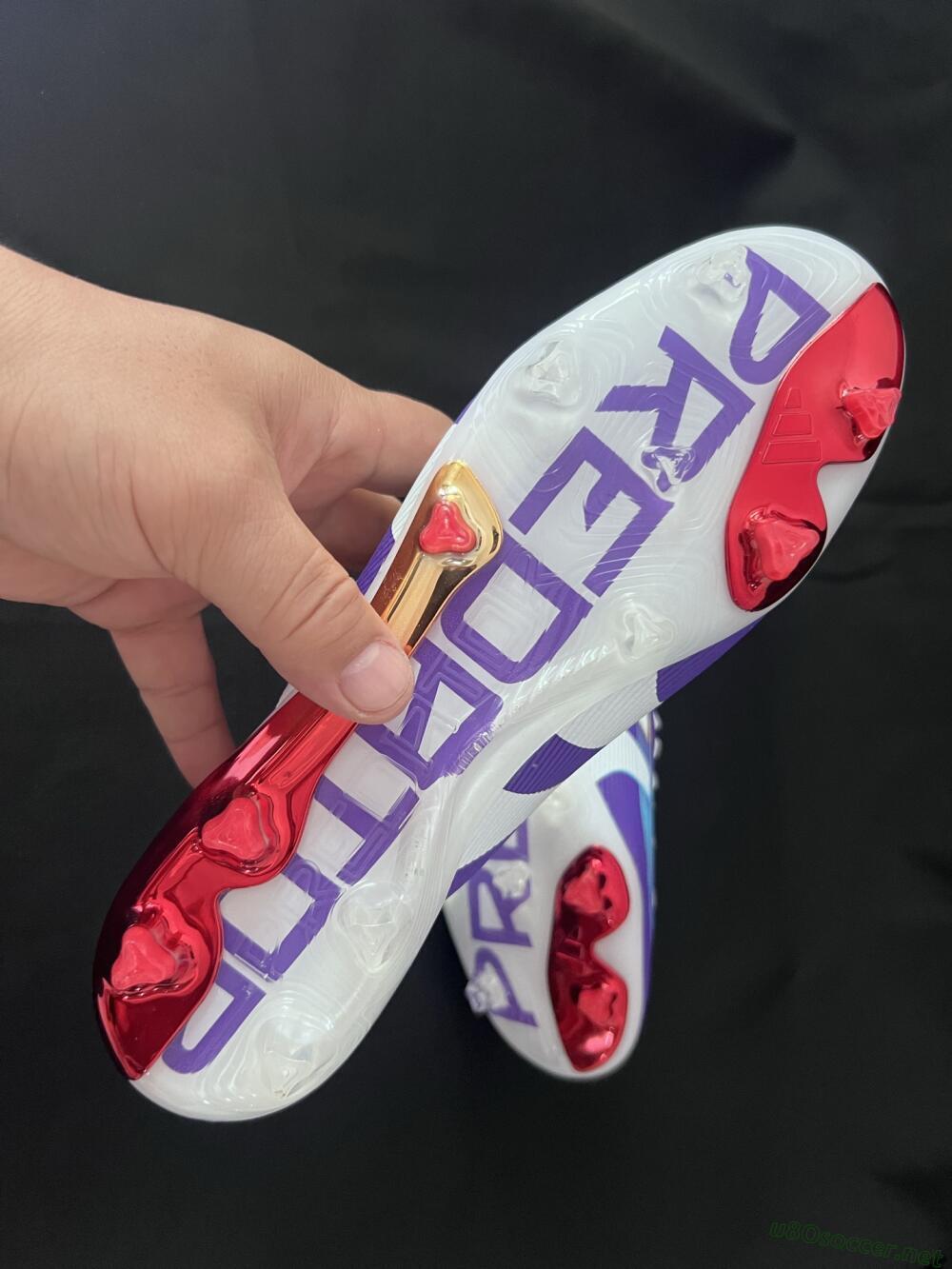 Unisex Adidas Predator 25 Elite Laceless FG Football Boots - Blue/White/Red