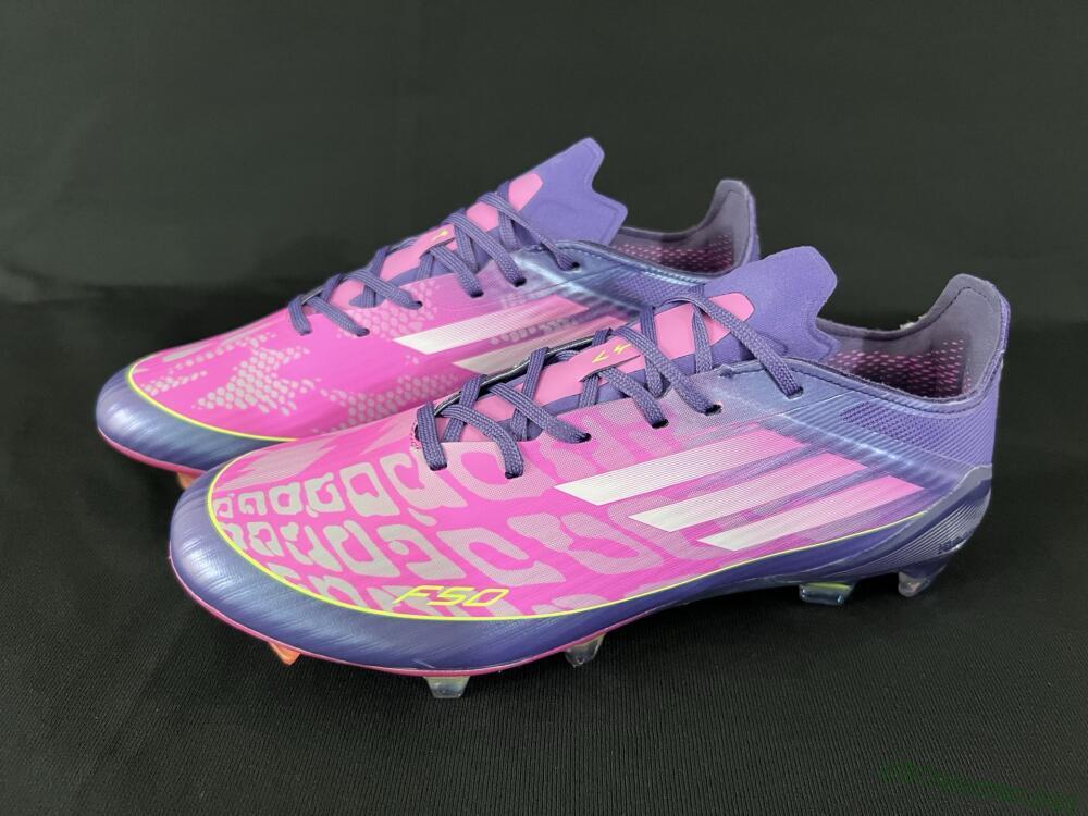 Men's Adidas F50 Elite FG Football Boots - Pink/Purple/Yellow