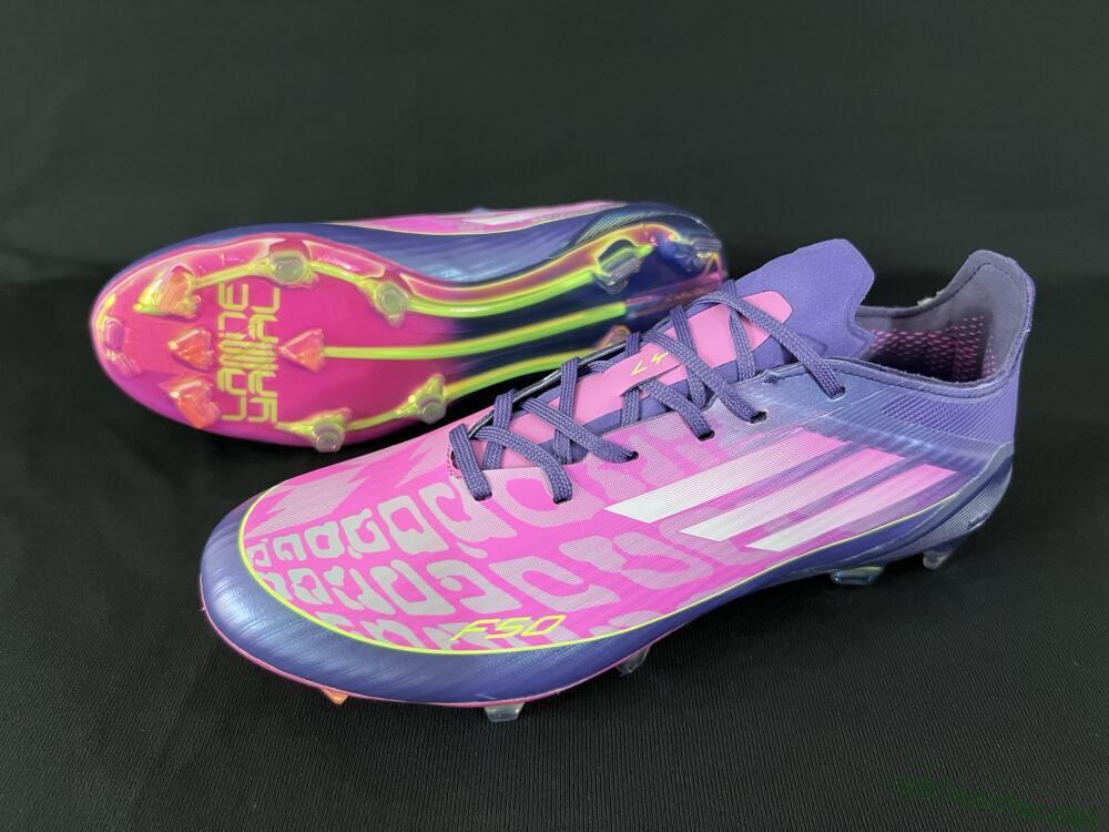 Men's Adidas F50 Elite FG Football Boots - Pink/Purple/Yellow