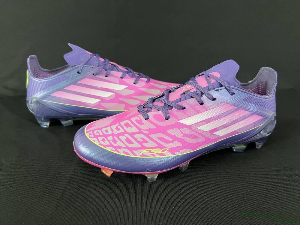 Men's Adidas F50 Elite FG Football Boots - Pink/Purple/Yellow