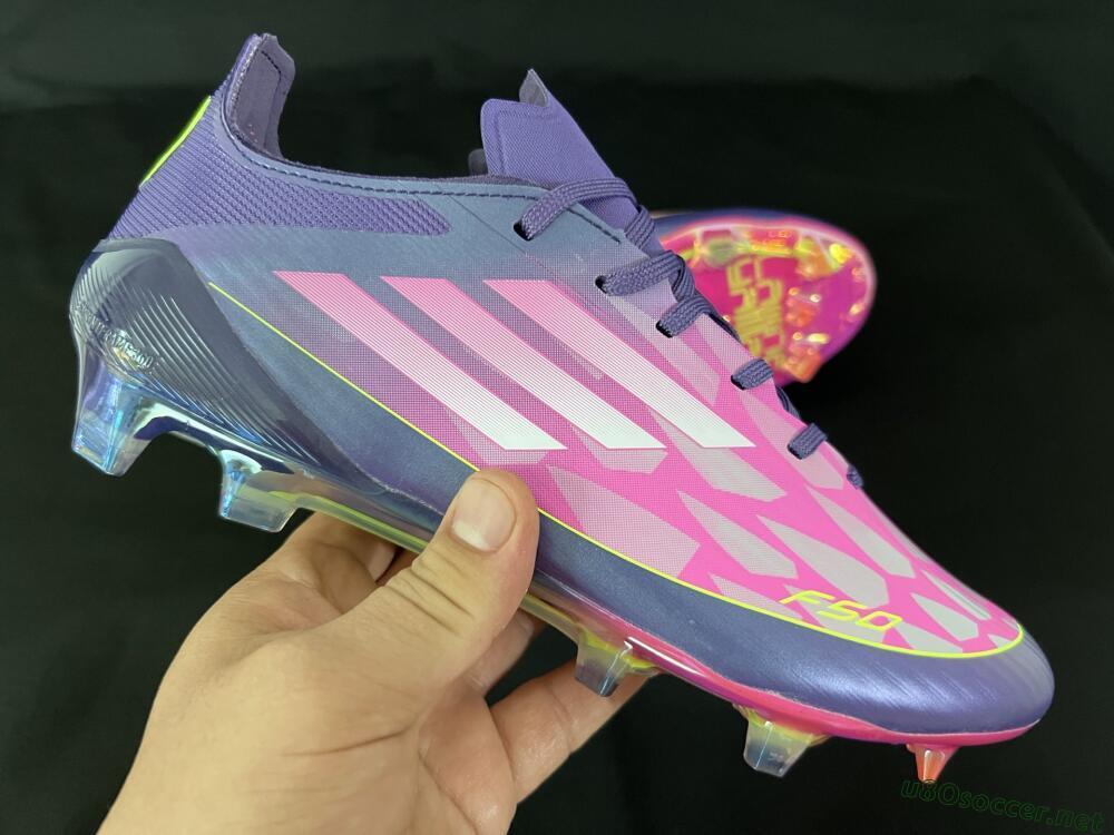 Men's Adidas F50 Elite FG Football Boots - Pink/Purple/Yellow