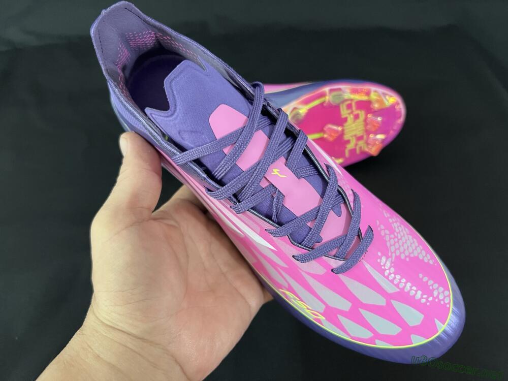 Men's Adidas F50 Elite FG Football Boots - Pink/Purple/Yellow