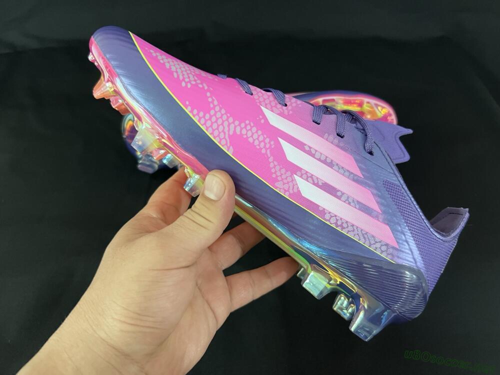Men's Adidas F50 Elite FG Football Boots - Pink/Purple/Yellow
