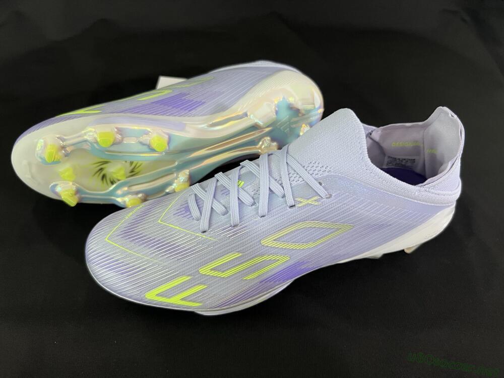 Unisex Adidas F50+ Elite Lightstrike Pro FG Football Boots - Purple/Yellow/White