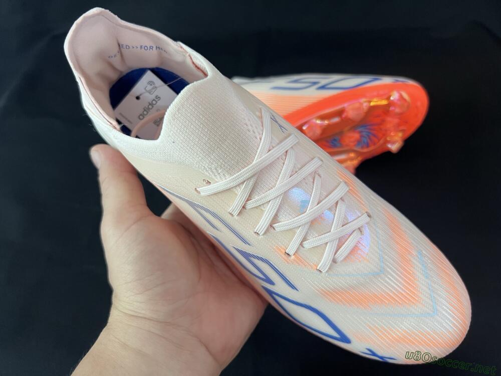 Unisex Adidas F50+ Lightstrike Pro Laceless FG Football Boots - Red/Blue/White