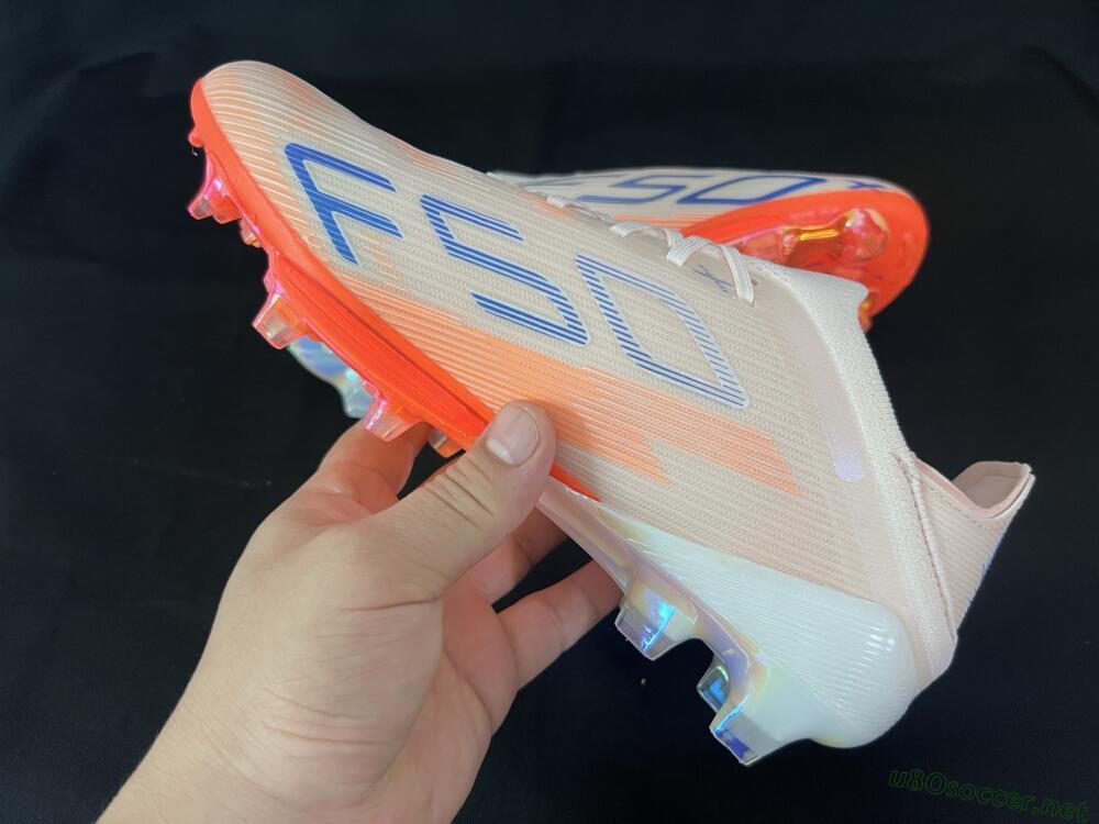 Unisex Adidas F50+ Lightstrike Pro Laceless FG Football Boots - Red/Blue/White