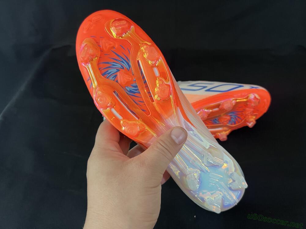 Unisex Adidas F50+ Lightstrike Pro Laceless FG Football Boots - Red/Blue/White